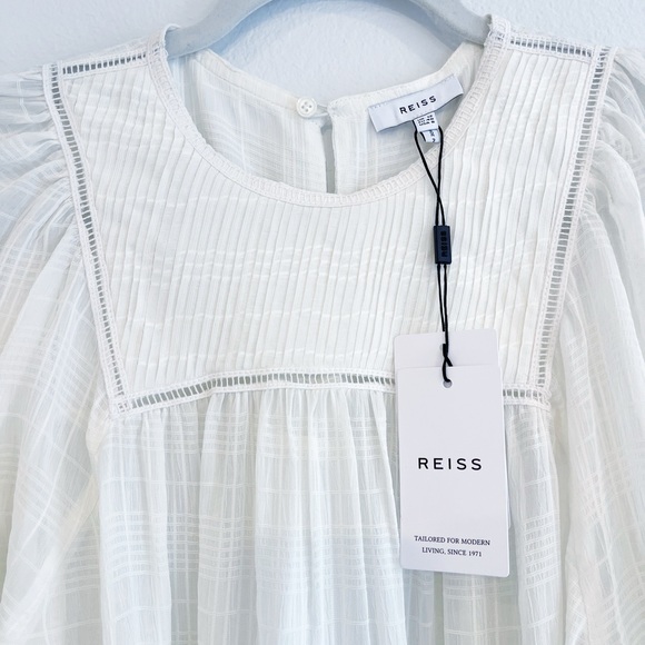 REISS MARCIA LADDER INTEREST BLOUSE New With Tags - Picture 9 of 14